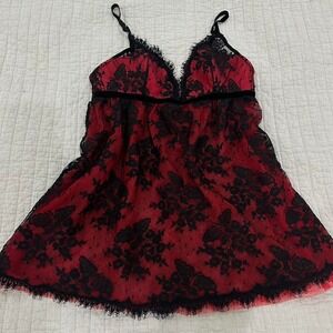 Vintage y2k red lace Victoria secret set